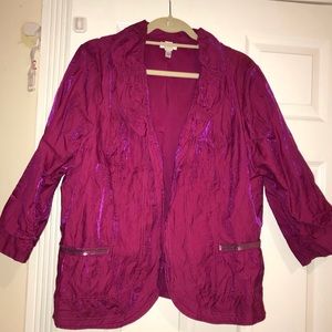 Chico size 3 jacket shimmery fuchsia